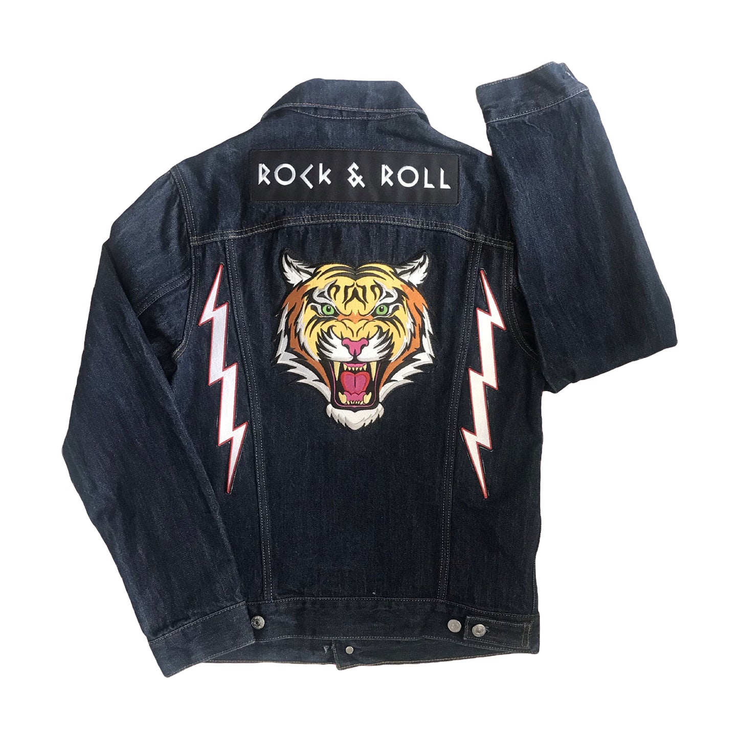 ROCK N ROLL, Dark blue denim jacket.