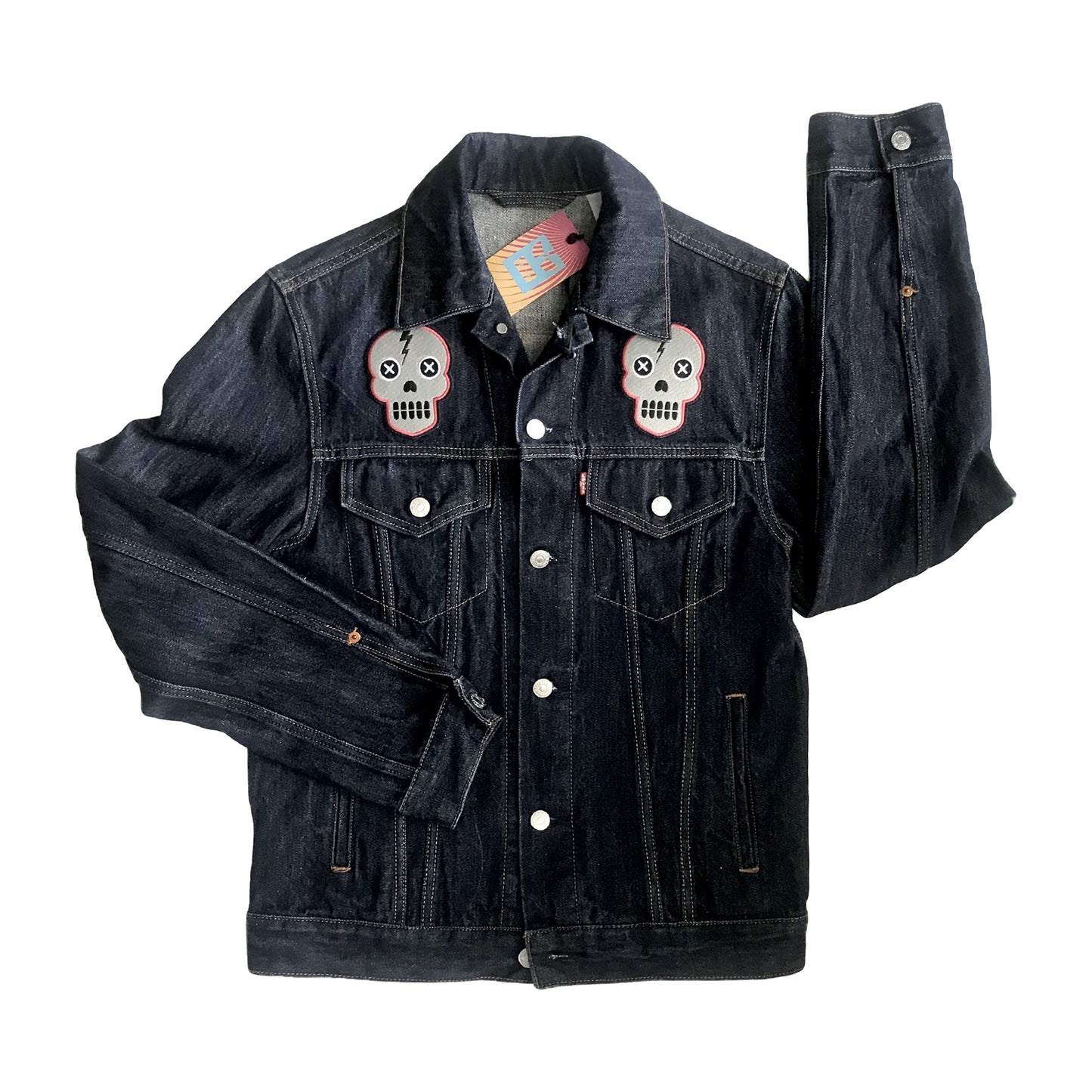 ROCK N ROLL, Dark blue denim jacket.