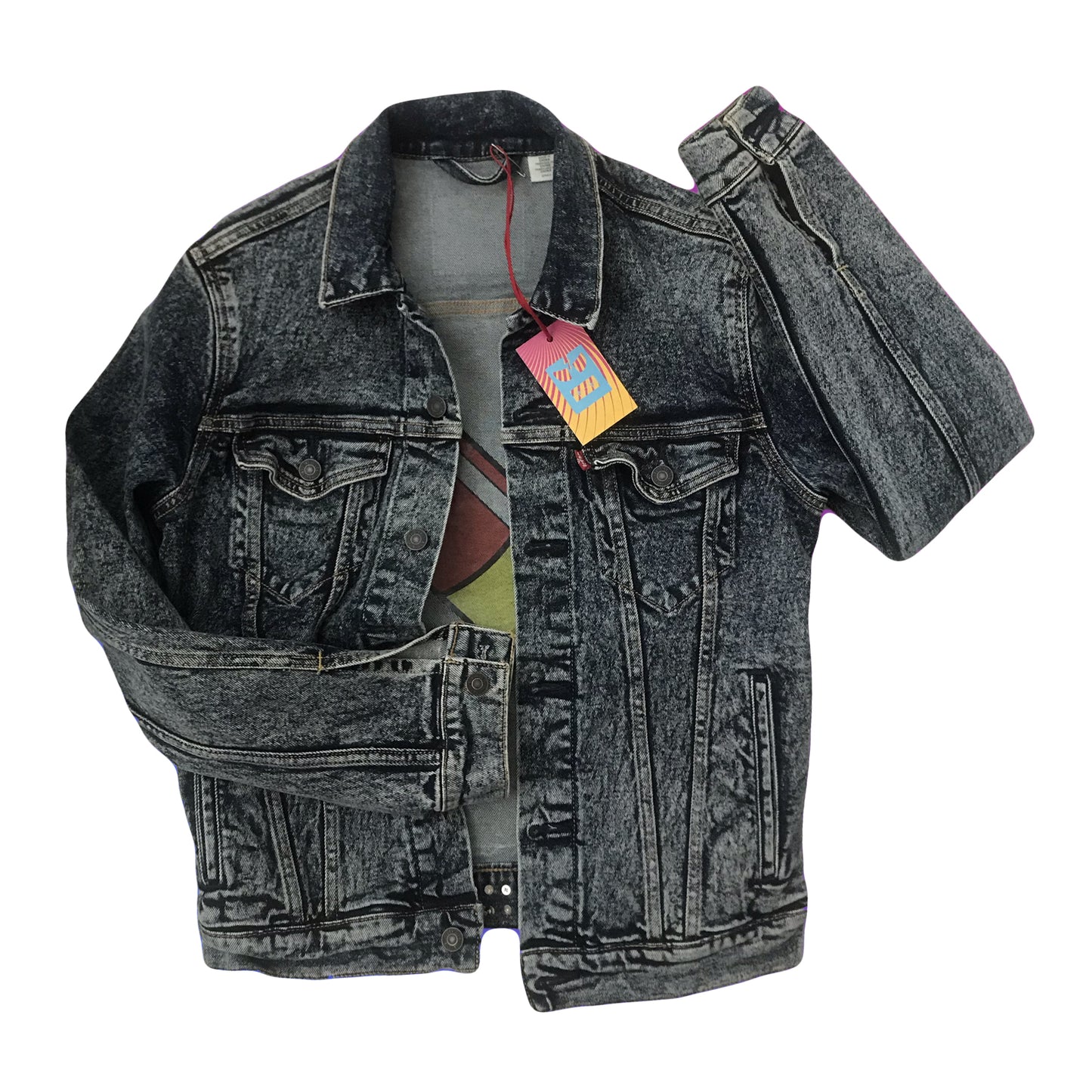 Acid wash POST RAVE Levi’s denim jacket